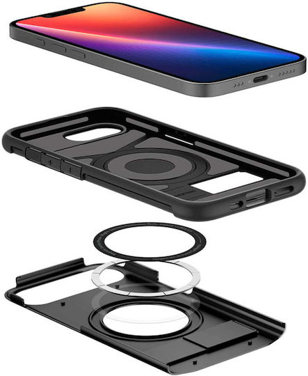 Spigen Slim Armor Задна Корица Силикон / Пластмаса 1.2mm Черен iPhone 17e / 16e