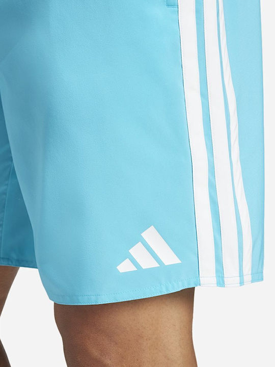 3-Stripes Costum De Baie Bărbați Pantaloni Scurți Albastru Deschis Cu Dungi
