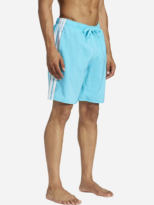 3-Stripes Costum De Baie Bărbați Pantaloni Scurți Albastru Deschis Cu Dungi
