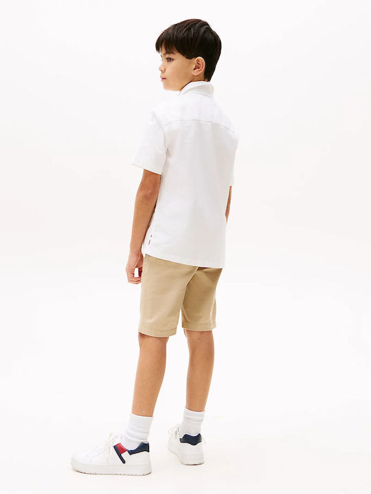 Παιδικό Μονόχρωμο Πουκάμισο Κοντομάνικο White Oxford