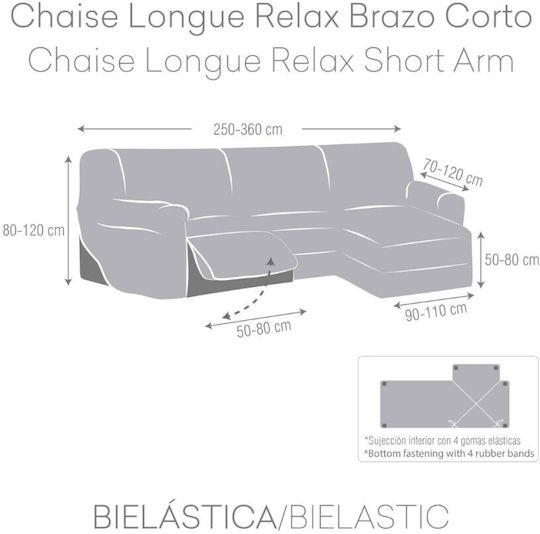 Eysa Roc Еластичен Калъф За ъглов диван C/16 Anthracite 250εκ. 1бр FC0991716D