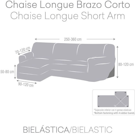 Eysa Roc Ελαστικό Κάλυμμα Γωνιακού Καναπέ C/00 Light Beige 250εκ.
