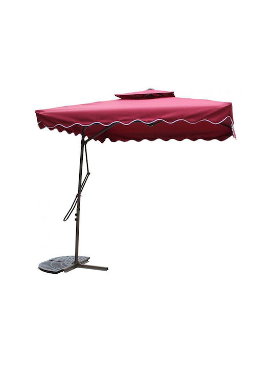 Garten & Terrassen Sonnenschirm Hängend Metall Gray 2x2m