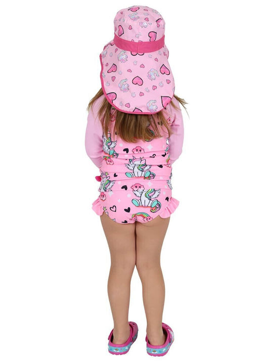Kids' Hat Fabric Sunscreen Fuchsia