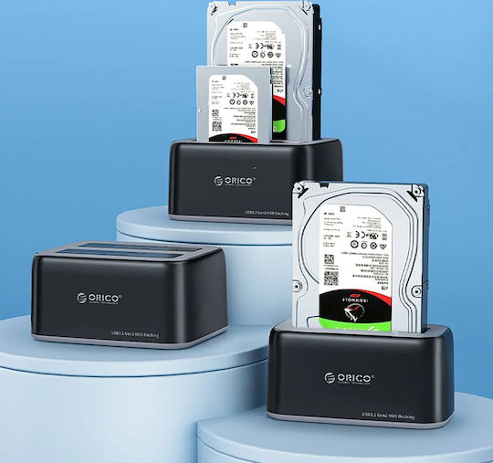 Orico Hard Drive Docking Station SATA 2.5" / 3.5" with Connection USB 3.2 / USB-C (ORICO-6819C3-V1-EU-BK-BP-HU)