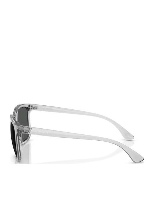 Armani Exchange Unisex Sunglasses with Gray Plastic Frame and Gray Lens