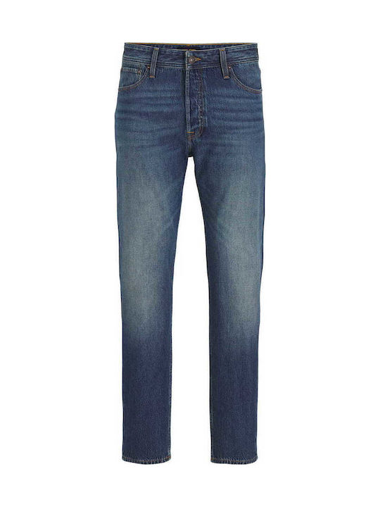 Men's Jeans Pants with Relaxed Straight Fit Navy Blue