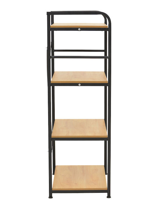 Pakketo Depo Floor Bathroom Shelf Metallic 60x40x120cm Black