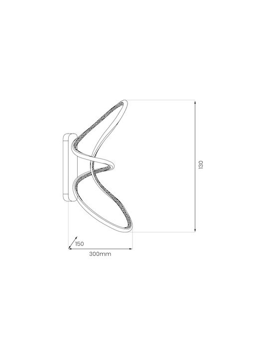 Eko Light Modern Lumină de Perete cu LED Integrat Negru