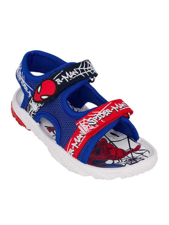 Παιδικά Πέδιλα Spiderman με Σκρατς & Φωτάκια Μπλε
