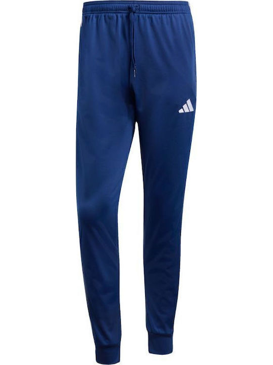3-stripes Tricot Παντελόνι Φόρμας Γυαλιστερό με Λάστιχο Navy Μπλε