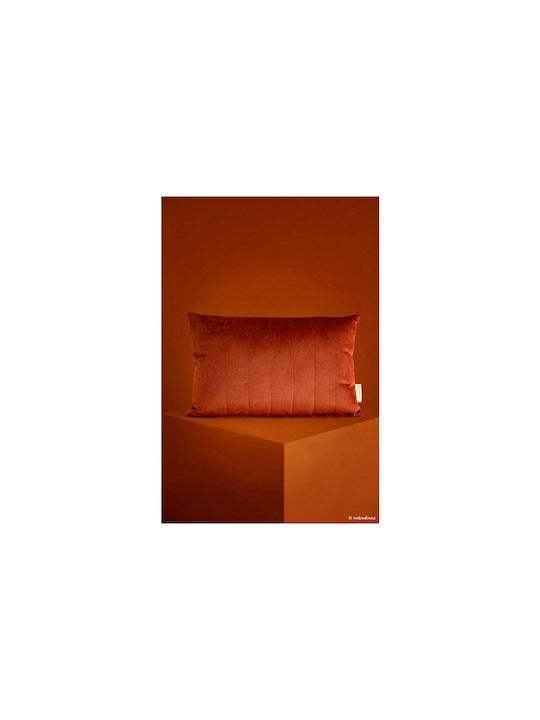 Nobodinoz Sofa Cushion Akamba in Velvet Wild Brown 30x45cm