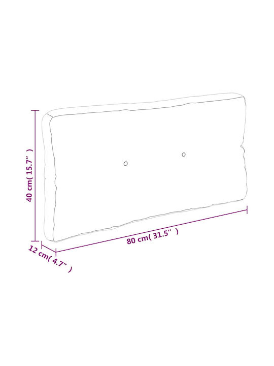 vidaXL Waterproof Bench Cushion for Palette with Black Colour 40x80cm
