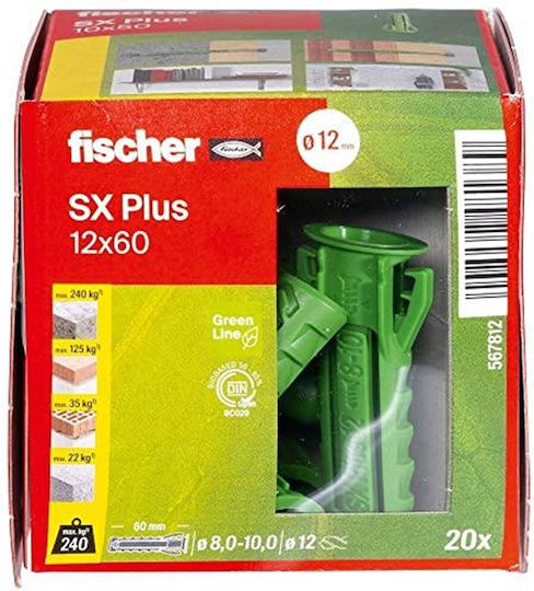 fischer Sx Plus Oops Plastic 12x60mm