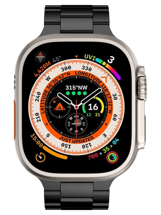 Apple Watch Series 10 46mm Metal Alloy Titanium Bezel Three Beads Black
