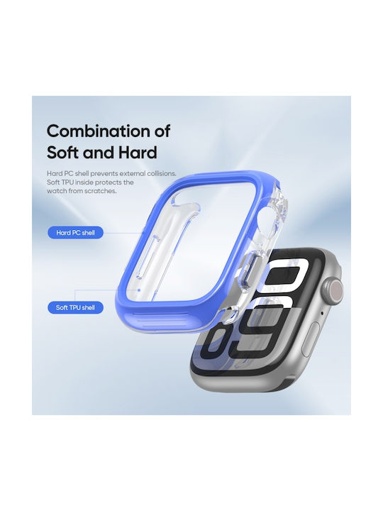 Series Silicone Case in Blue color for Apple Watch Series 10 46mm