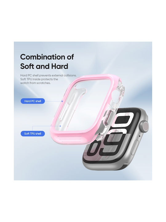 Series Θήκη Σιλικόνης σε Ροζ χρώμα για Apple Watch Series 10 46mm