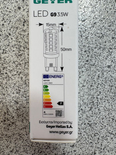 Geyer LED-Lampe 3.5W für Fassung G9 Warmes Weiß 350lm Dimmbar