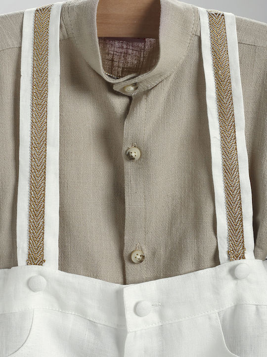 Taufanzug für Jungen Ecru-Beige 2921-1 New Life Nl-2921-1