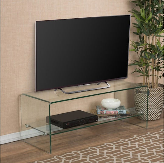 Masa De Cafea Centrală Rectangulară Crystal Shelf Din Sticlă L100xL50xÎ43cm