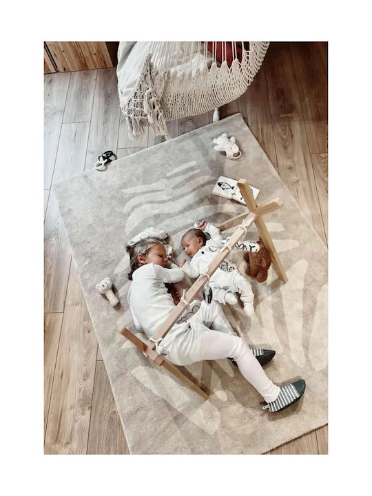 Zebra Kinder Teppich Beige 120x170cm