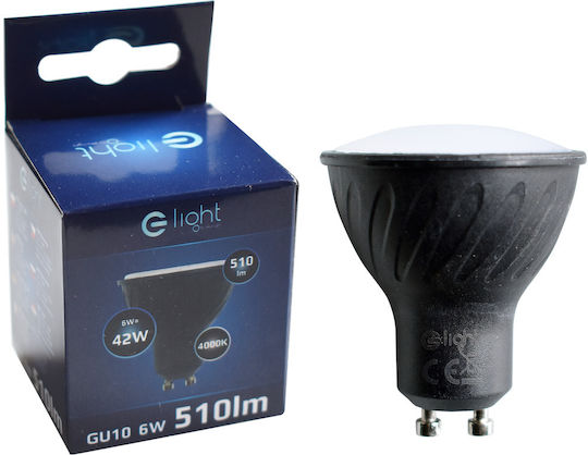 Eko Light Λάμπα LED 6W για Ντουί GU10 Φυσικό Λευκό