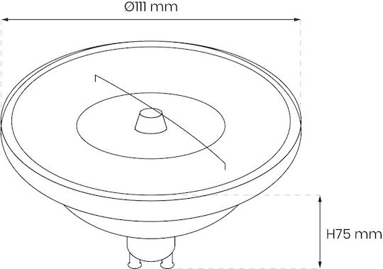 Eko Light LED-Lampe 10.5W für Fassung GU10 und Form AR111 Warmes Weiß