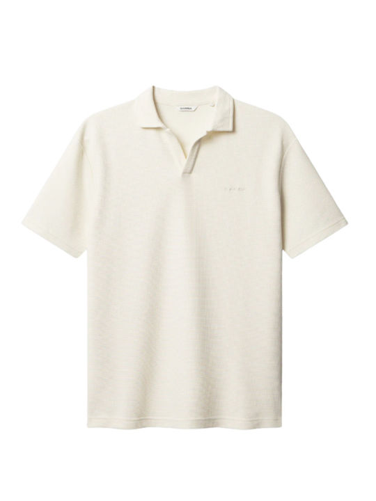 Polo Herrenbluse Kurzarm Bone Weiß