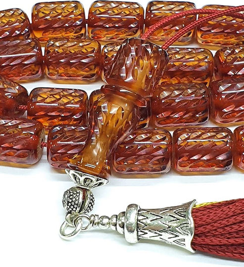Roloi Komboloi Graven Mastic Worry Beads Honey 38cm