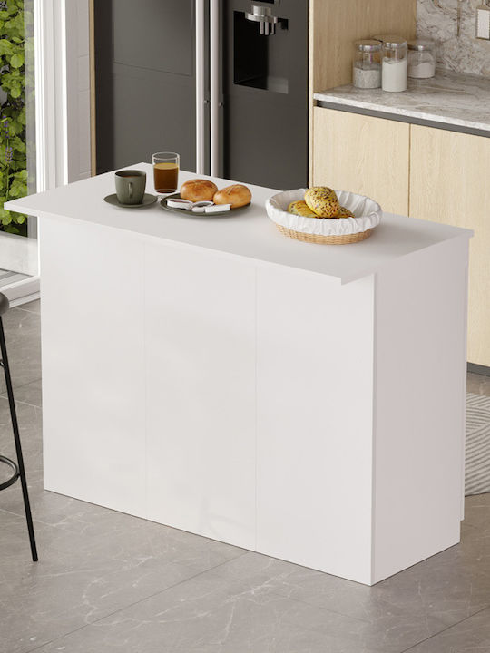 Kogile Table Kitchen Wooden White 120x60x88.2cm