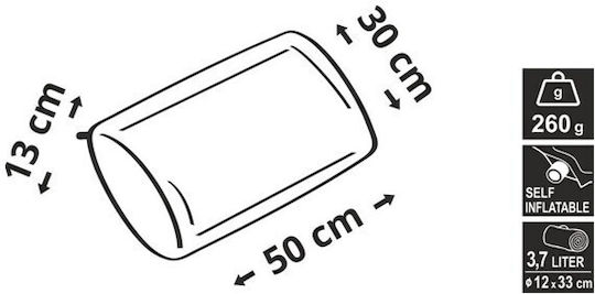 Cattara Selbstaufblasbares Campingkissen Grün 50x30cm