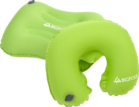 Bigfour Travel Polyester Green Travel Pillow