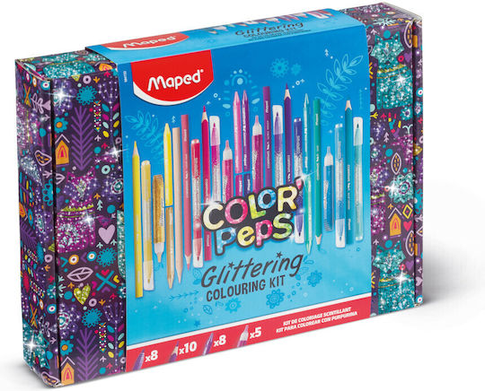 Maped Color Peps Glittering Colouring Set Malsets Malset mit Glitzer 31-teilig 31Stück