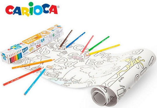 Carioca Coloring Roll Painting Set ABC Roll & Colored Pencils 198x30cm 8pcs