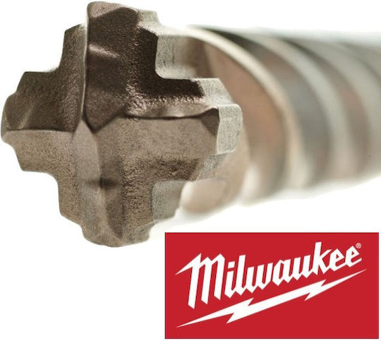 Milwaukee Σετ 5 Τετράκοπα Τρυπάνια Καρβιδίου με SDS Plus Στέλεχος για Δομικά Υλικά, Μέταλλο και Ξύλο