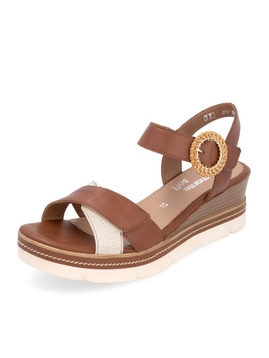 Anatomic Women's Leather Platform Shoes Tabac Brown