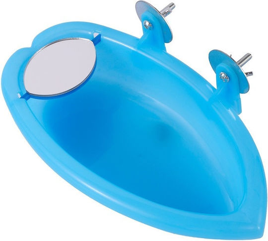Vogelbad Käfigspiegel & 2 Metallschrauben – L18,5xB10xH4,5cm