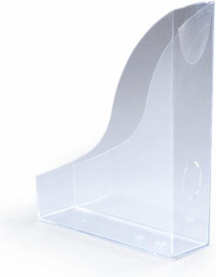 Durable Plastic Magazine File White