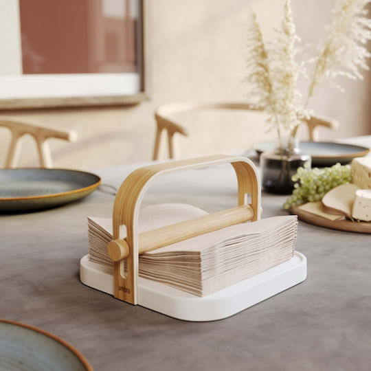 Umbra Wooden Napkin Holder White 23x20x13cm 1022631-668