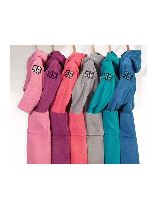 Nef-Nef Homeware Παιδικό Μπουρνούζι Junior L.grey με Κουκούλα