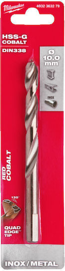 Milwaukee Drill Cobaltium with Cylindrical Shank for Metal 10mm