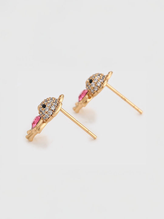Chrysothemiss Teddy Sparkle С Рубинен Кристал От Екологична Мед Хипоалергенни Studs Животни