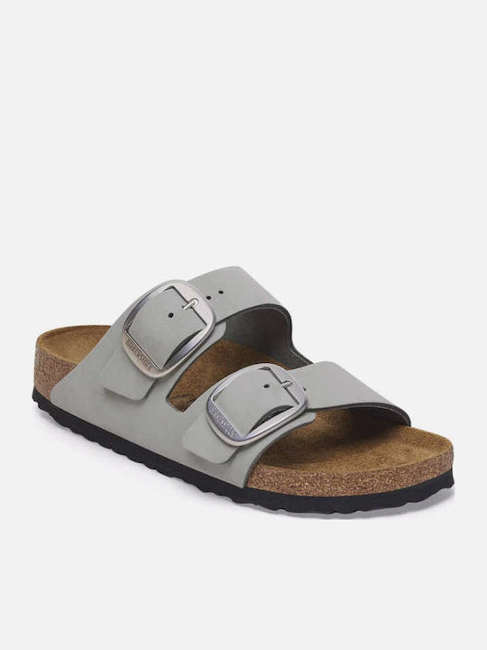 Arizona Big Buckle Δερμάτινα Γυναικεία Σανδάλια Πράσινα Narrow Fit