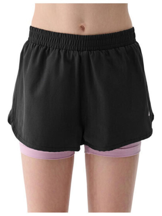 Kinder-Shorts/Bermudas Stoff Schwarz