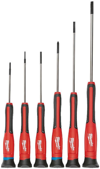 Milwaukee Set Precision Screwdrivers with 6 Interchangeable Tips