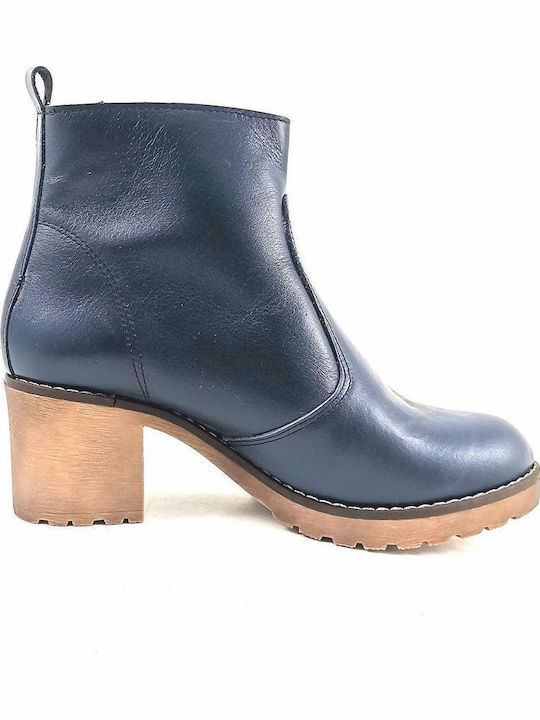 Leather Women's Ankle Boots Black