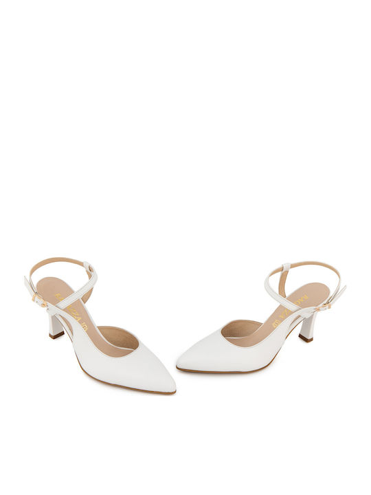 Leather White Heels