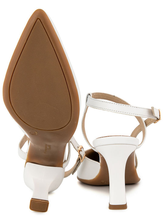 Leather White Heels