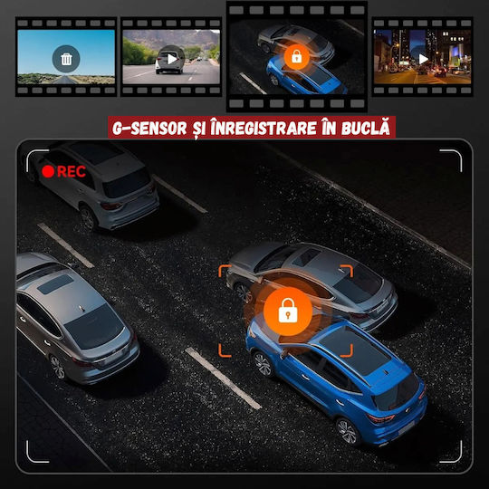 Σετ Καθρέπτης με Κάμερα DVR Αυτοκινήτου 1440P με Οθόνη 3.5" Wi-Fi, GPS & Κάμερα Οπισθοπορείας