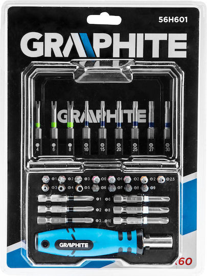 Graphite 56Η602 Screwdriver with 31 Interchangeable Tips